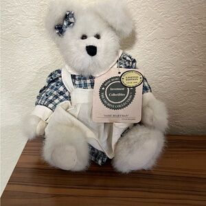 Boyds Bears White and Blue Plush Doll